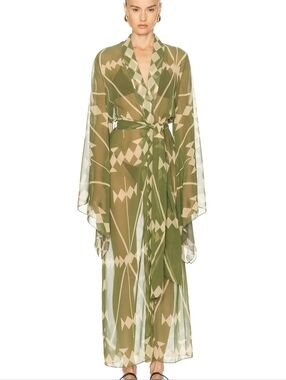 Johanna Ortiz geometric-print wrap maxi dress Amazon Kimono
